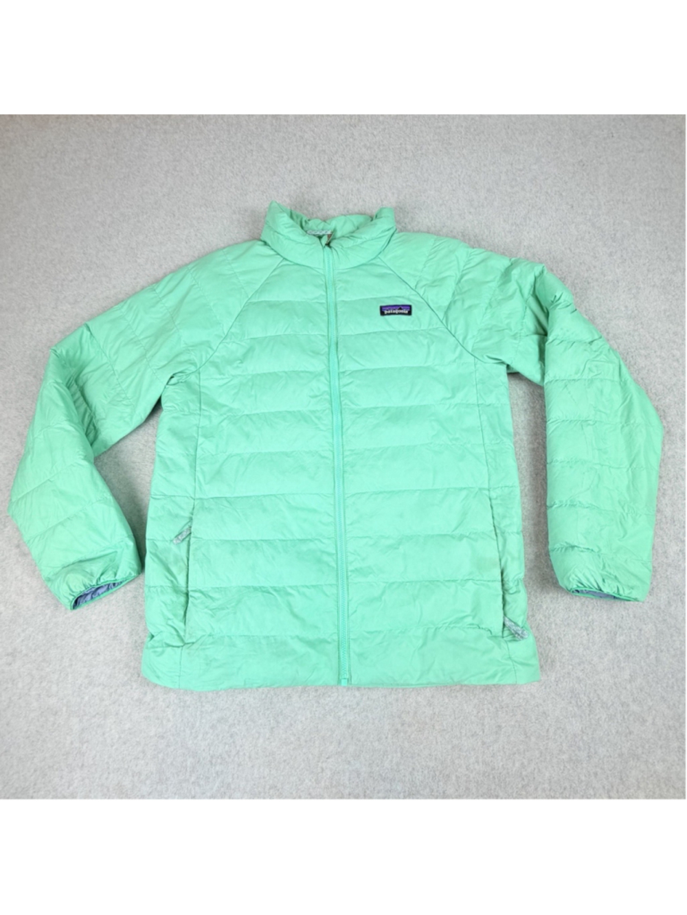 Patagonia Kids Down Sweater Jacket XL 14 Fresh Teal Puffer 68625 FA22
